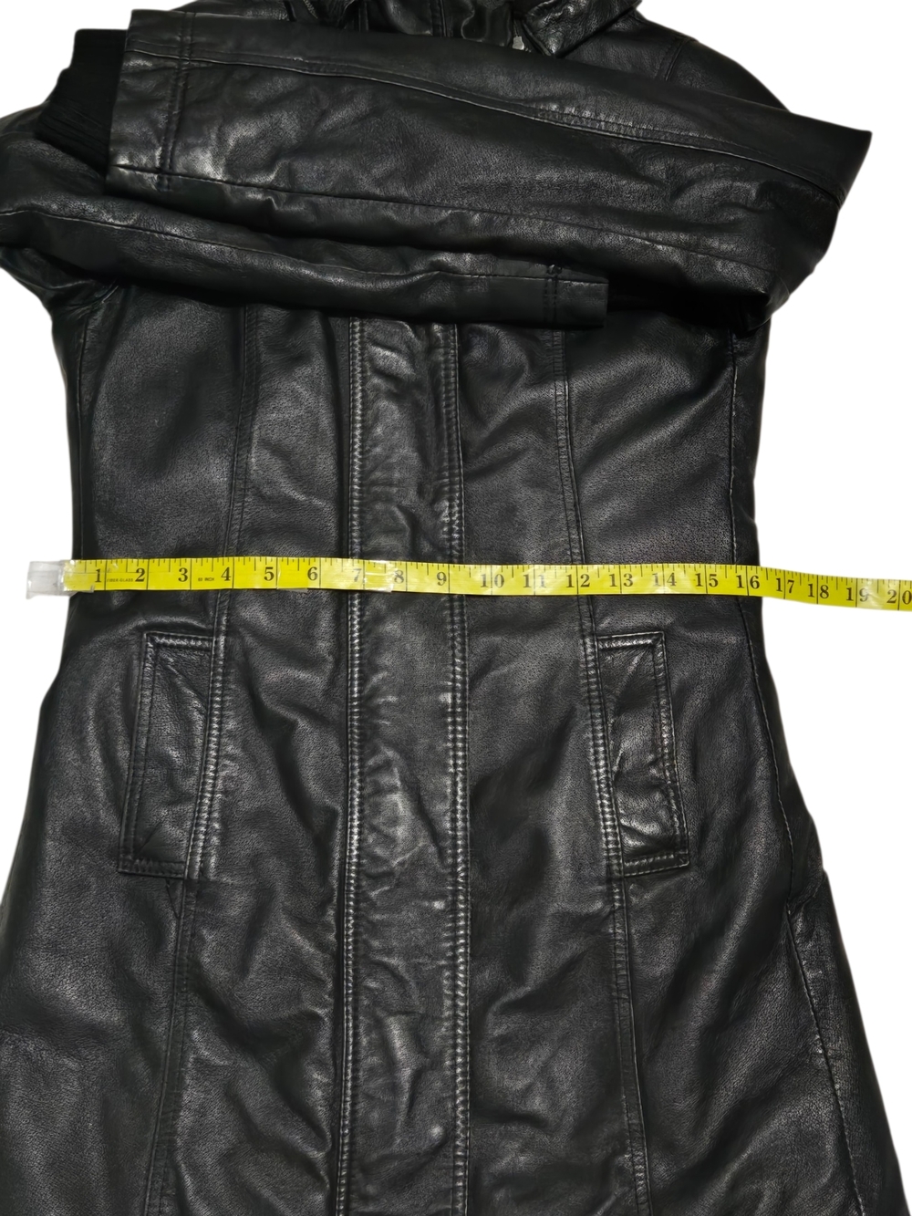 Danier Genuine Leather Hooded Coat Thermolite Insulated Black Mid-Length XXS - Picture 8 of 14